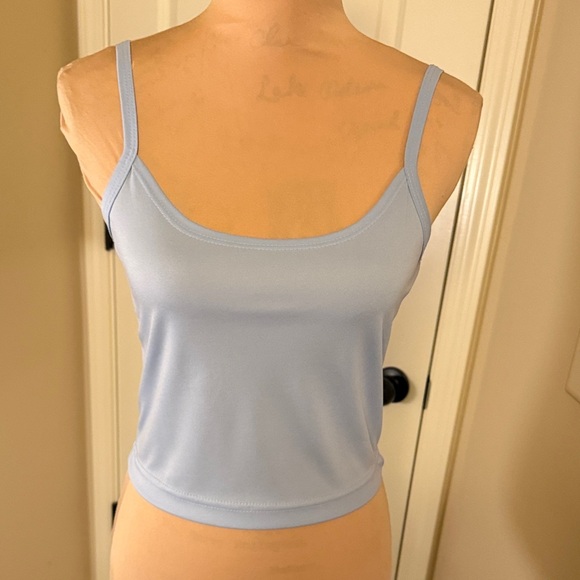 Anxiety Cafe Vintage Blue Crocheted Lace Women's Top w/ camisole size M - Picture 6 of 11